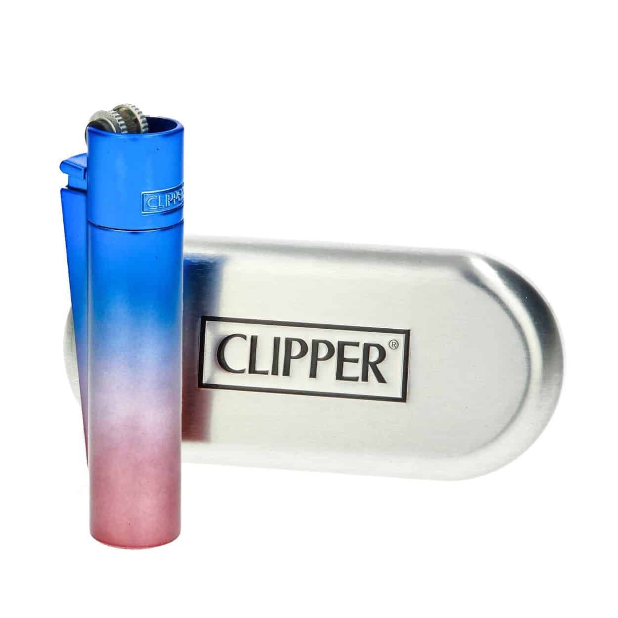 Clipper Large Metal Aanstekers “Dawn Gradient” Display (12 Stuks)