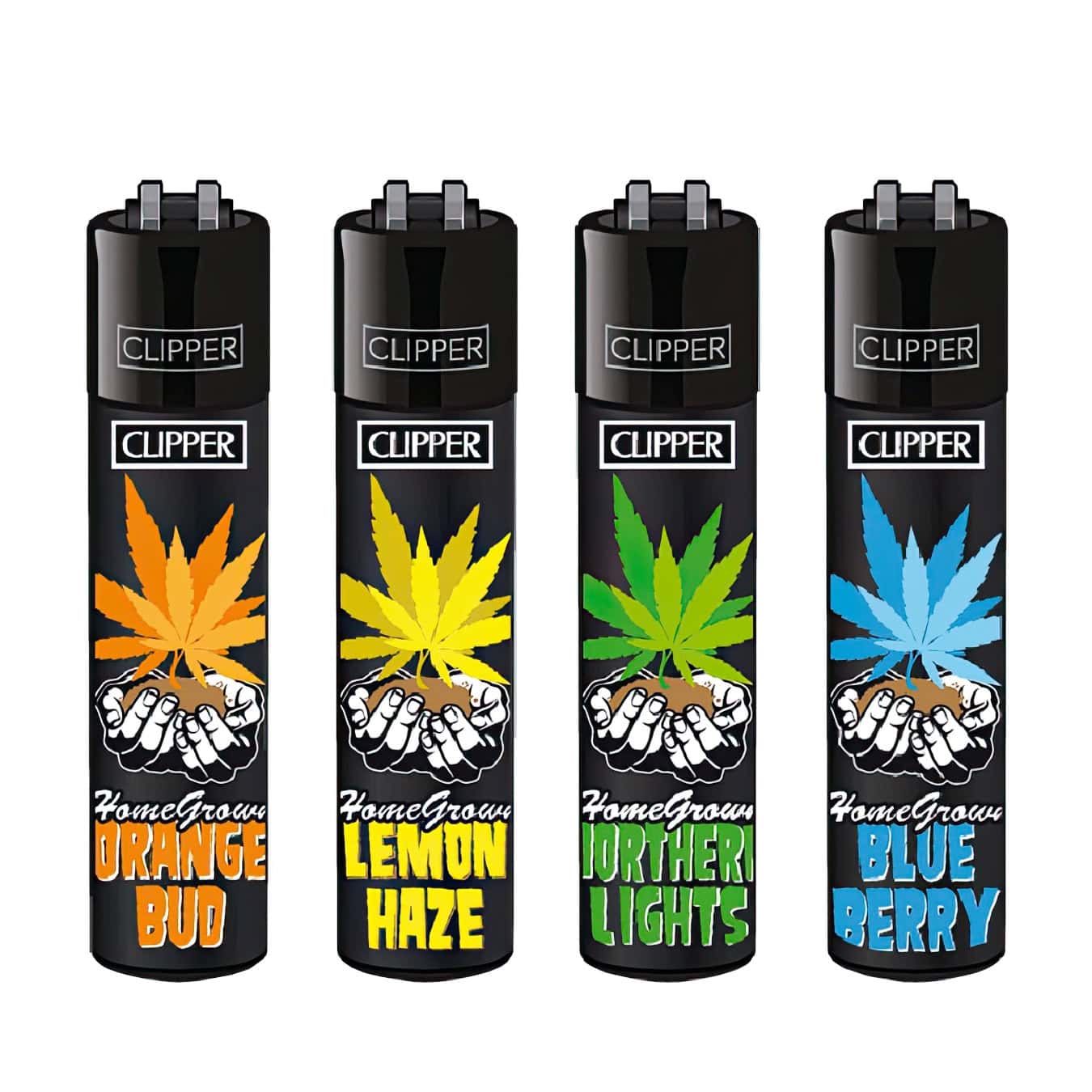 Clipper Classic Large Aanstekers “Homegrown” Display 48 stuks