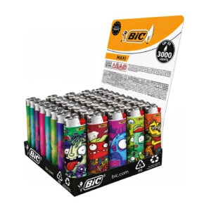 BIC® Maxi J26 aanstekers – Cartoons by Manuel Villa – Display (50 stuks)
