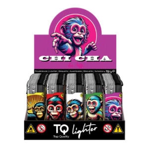 TobaliQ Elektronische Navulbare Aanstekers 'Chi Cha - The Monkey' Display (50 stuks)