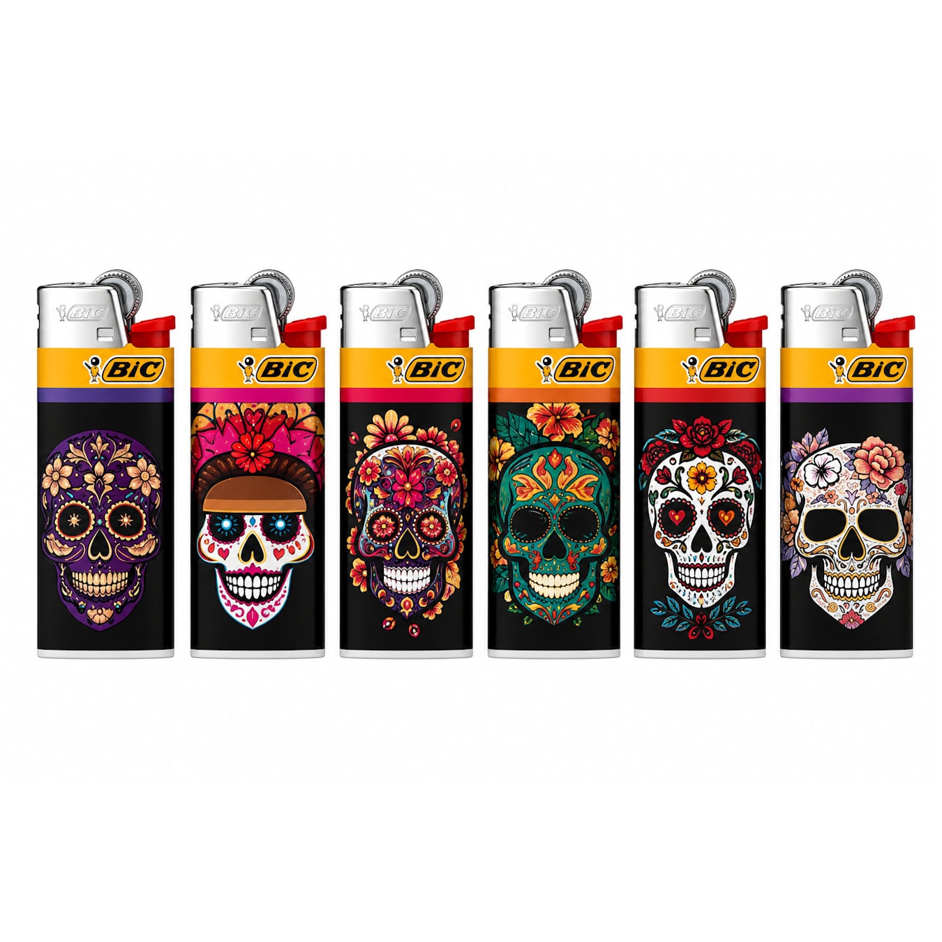 BIC® Mini J25 Aanstekers – Dia de los Muertos – Display 50 stuks